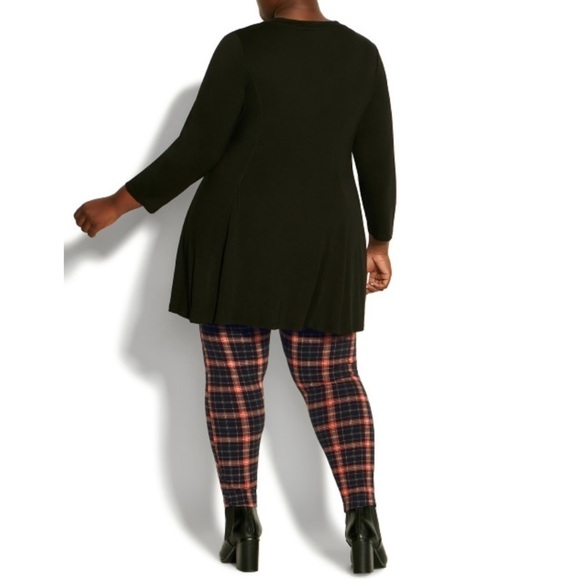 Evans 22W & 24W Red Check Vibin' Print Legging 4A11.8 - Picture 6 of 8